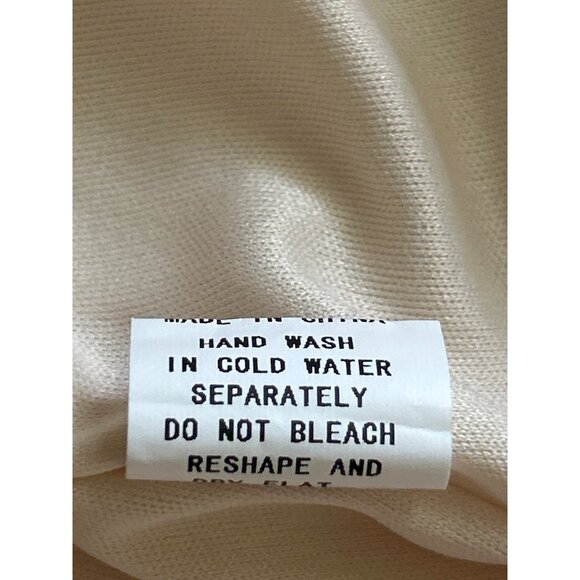 Vintage-Inspired Ember Gold Sparkle Studded Champagne High Neck Blouse M - Picture 8 of 11